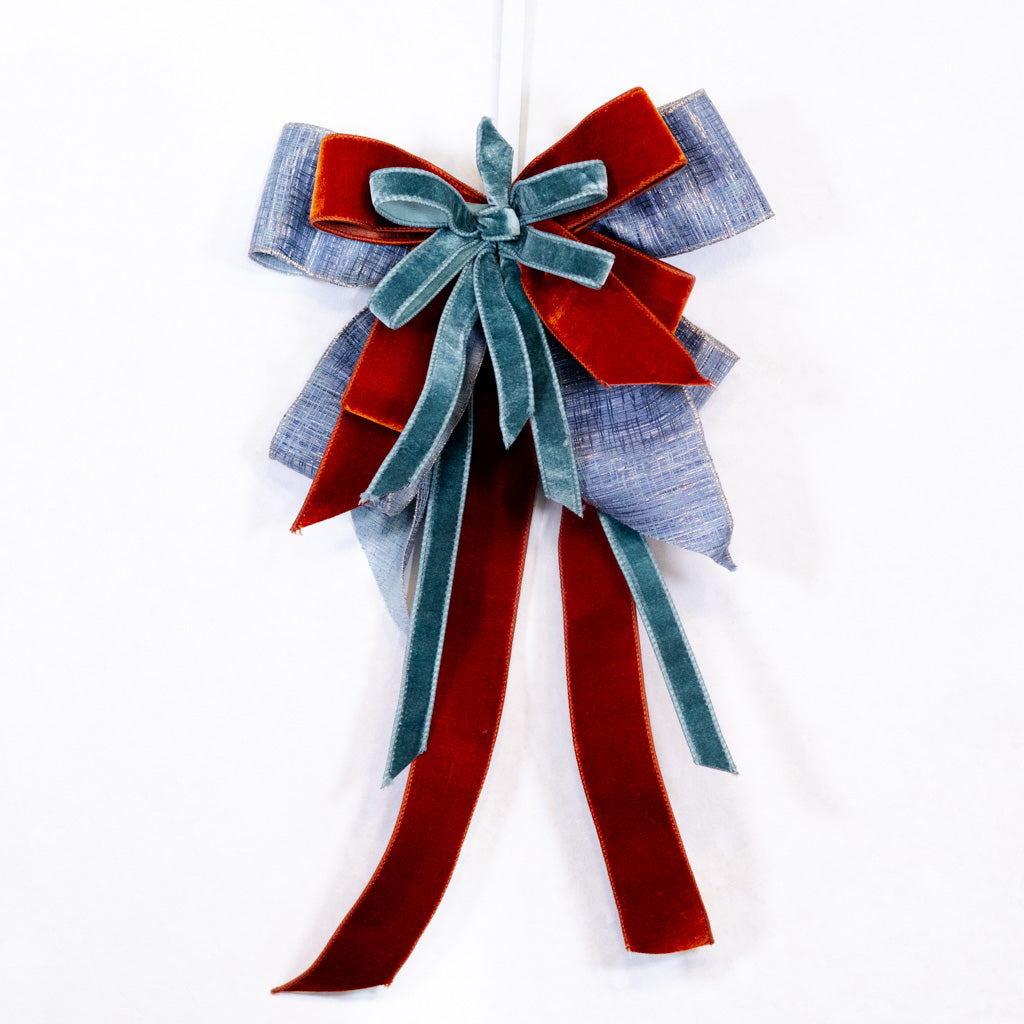 Denim and Rust Bow