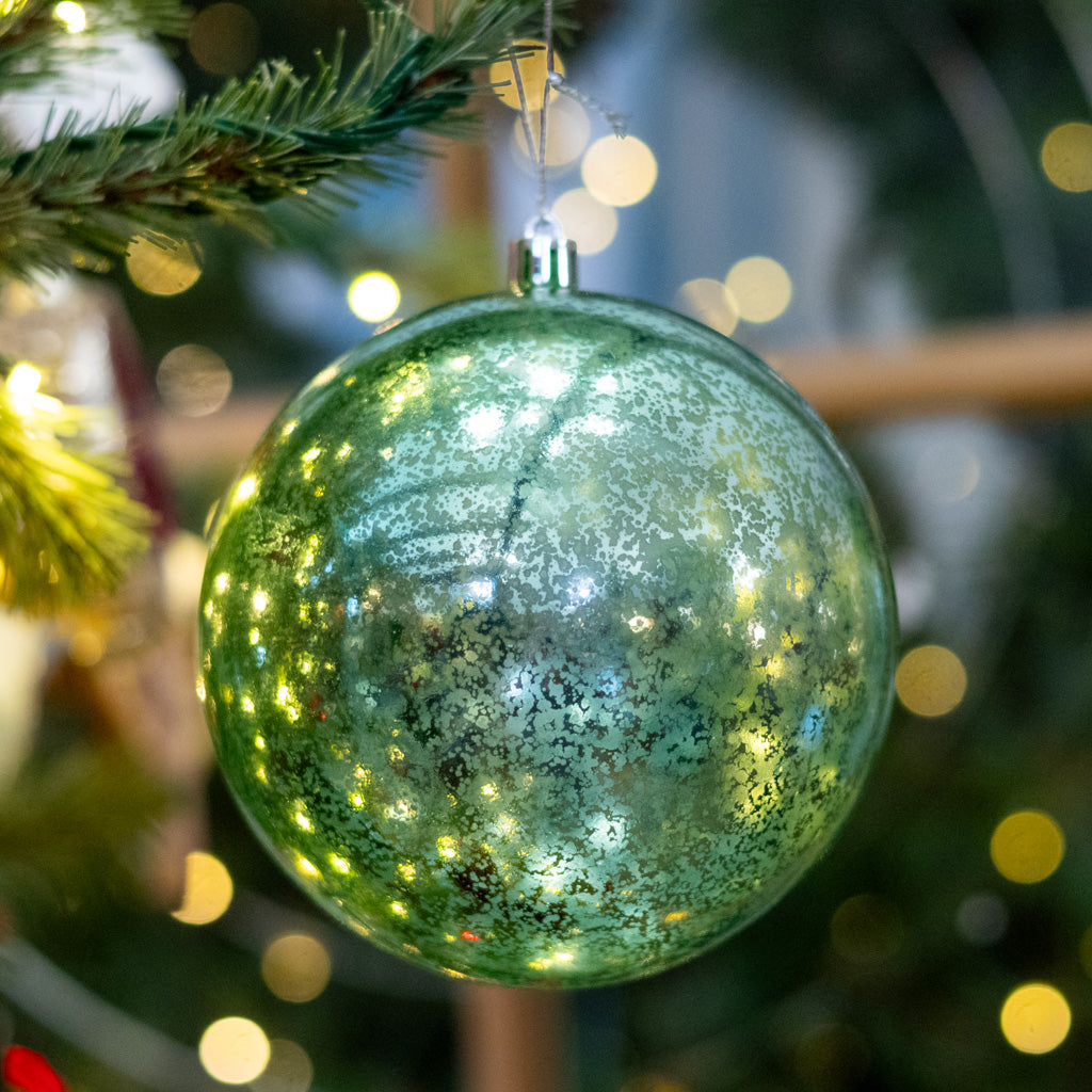Seafoam Shiny Mercury Shatterproof Ball Ornament