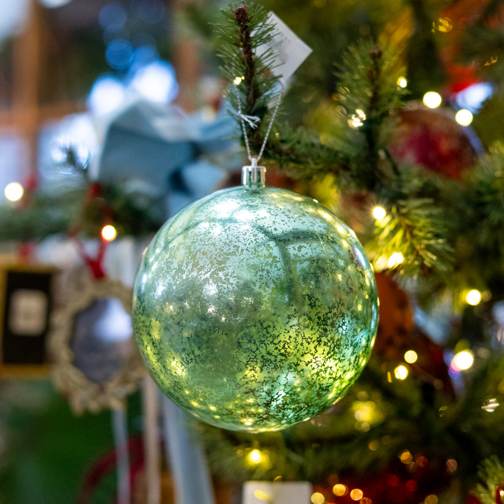 Seafoam Shiny Mercury Shatterproof Ball Ornament