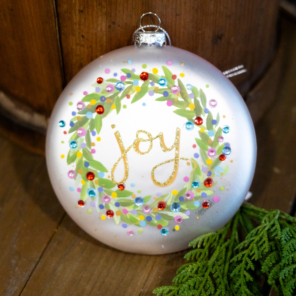 Confetti Joy Wreath Disc Ornament
