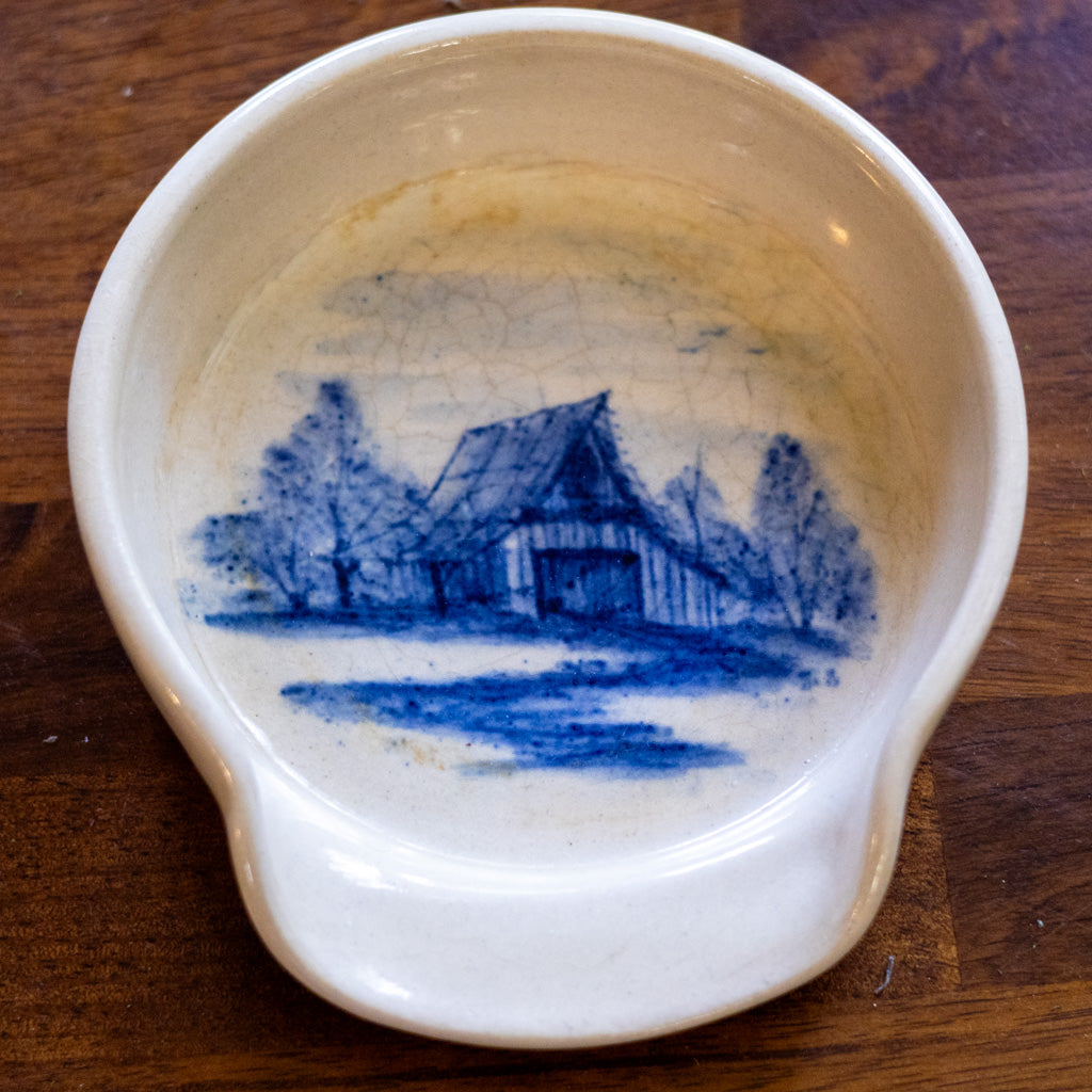 Blue and White Spoon Rest
