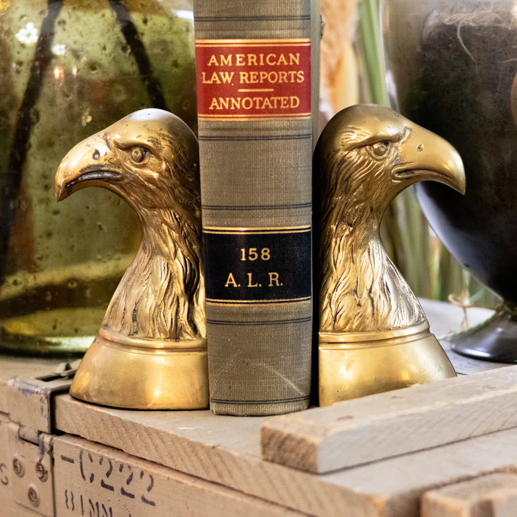 Set of Two Brass Bookends