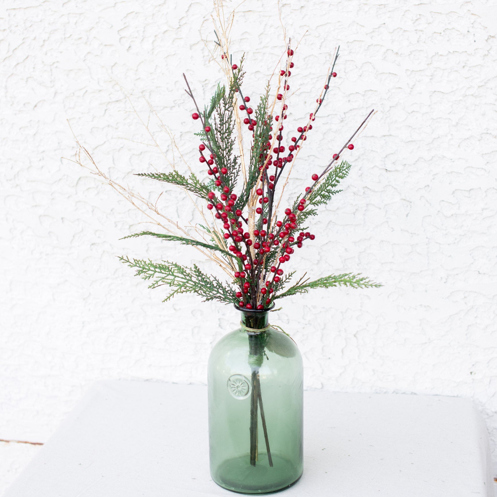 Winter Berry Narrow Vase Drop-In