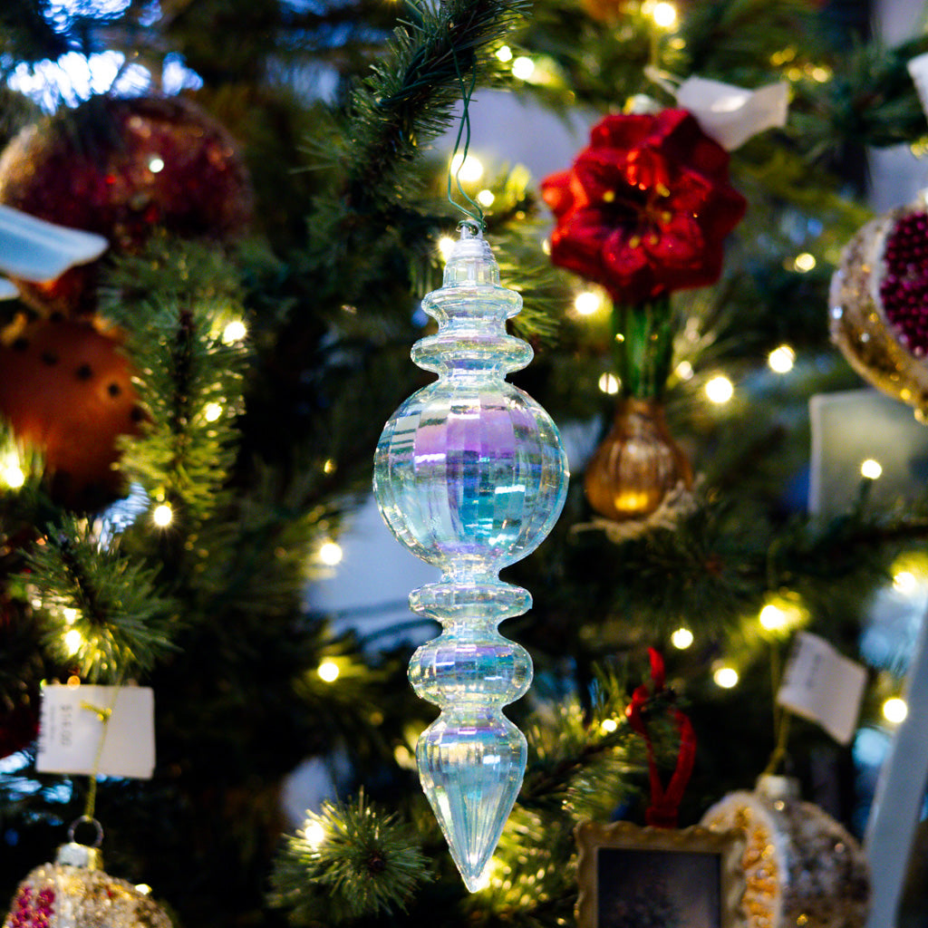 Baby Blue Iridescent Shatterproof Finial