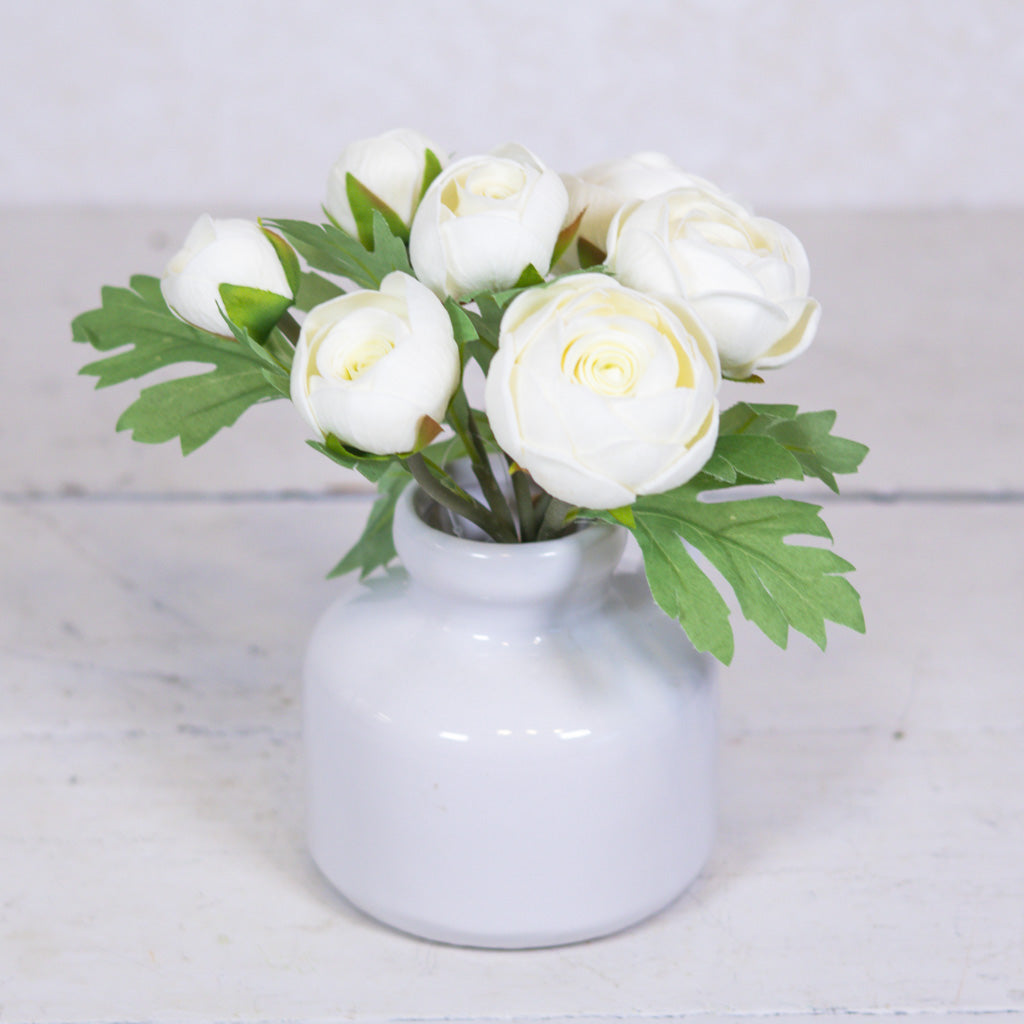 Real Touch White Ranunculus Bundle