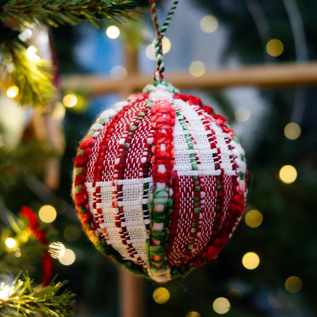 Cozy Christmas Ball Ornament