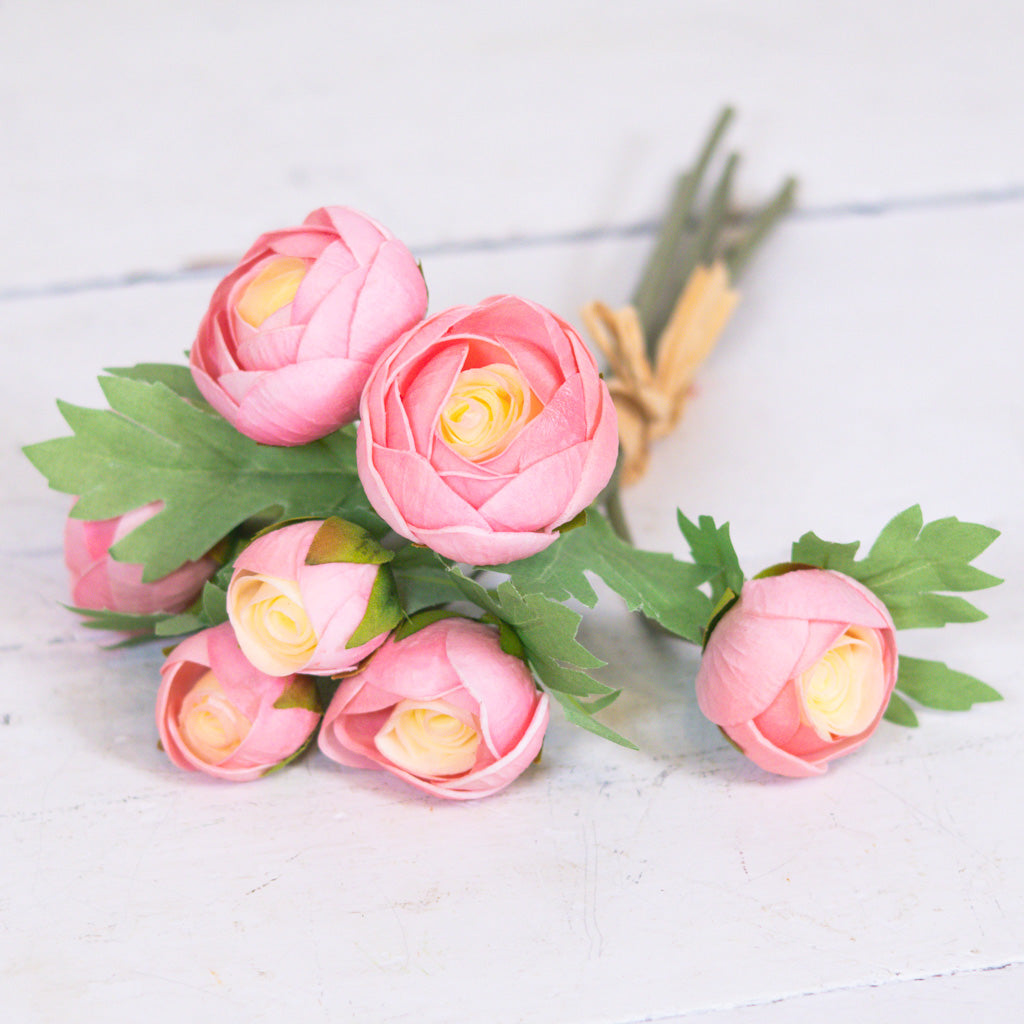 Real Touch Light Pink Ranunculus Bundle