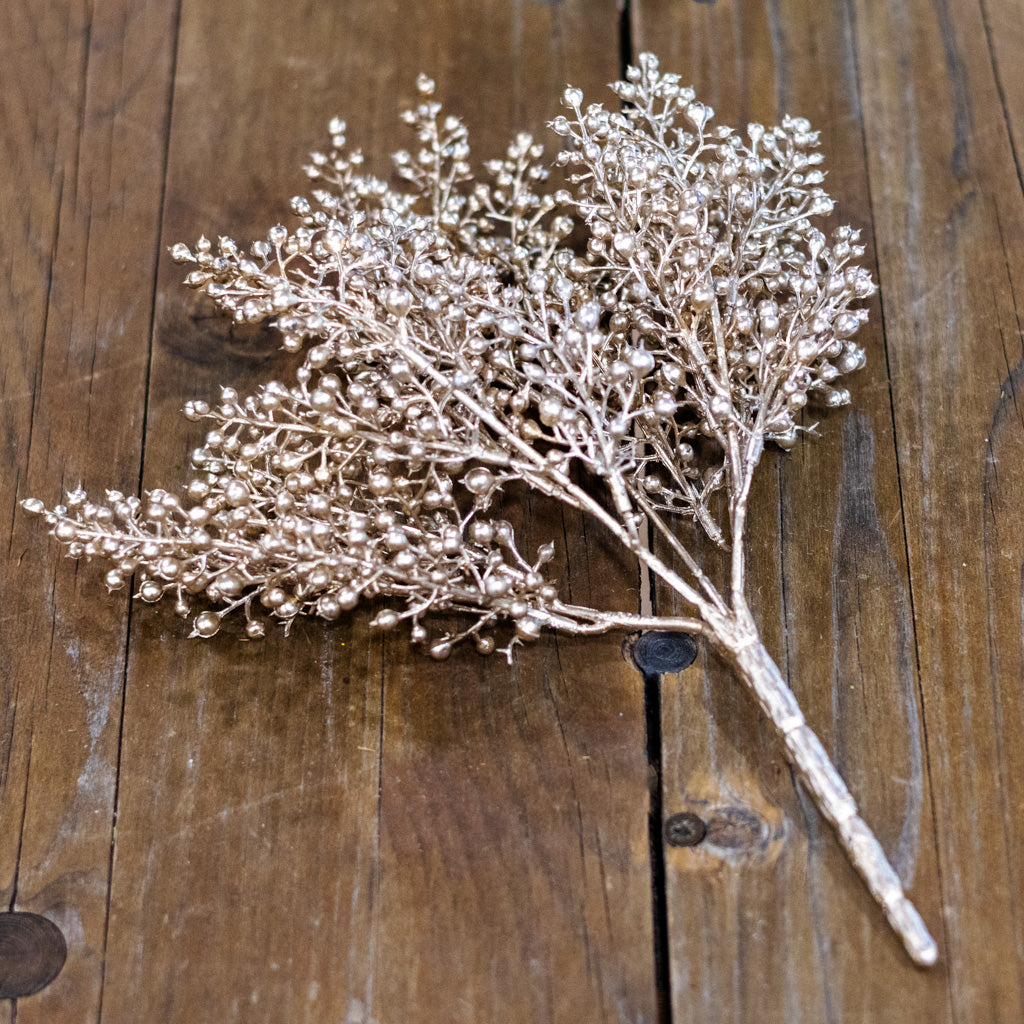 Short Gold Mini Pearl Bush Weather Resistant