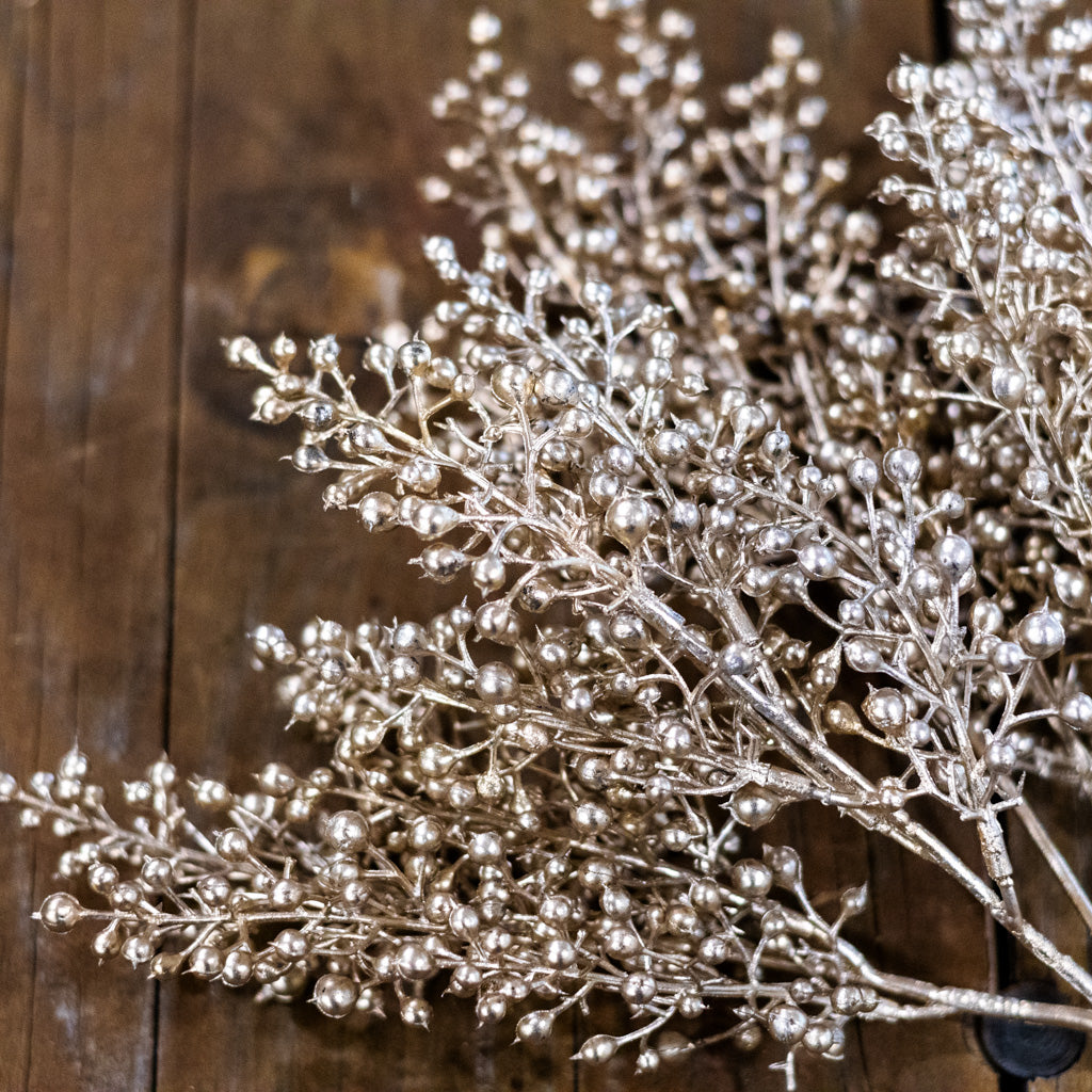 Short Gold Mini Pearl Bush Weather Resistant