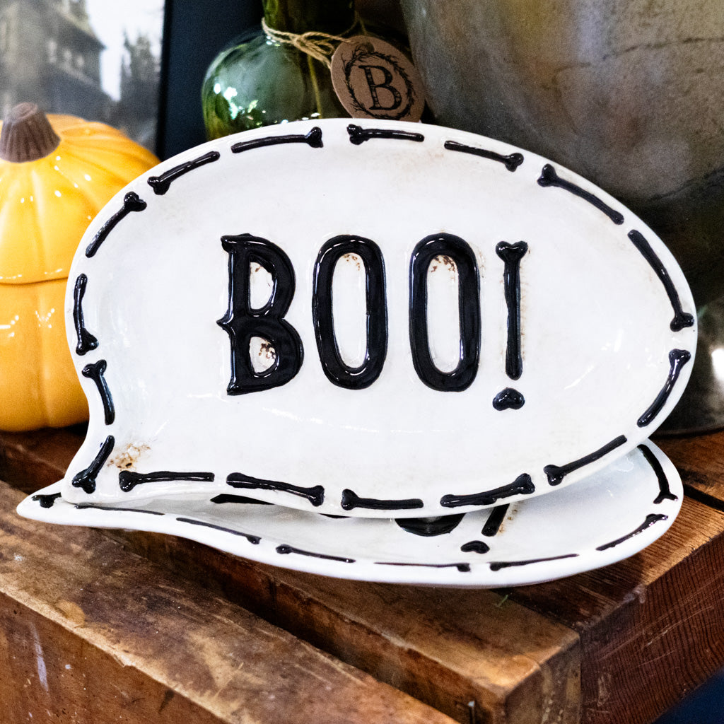 Halloween "Boo" Ceramic Serving Platter
