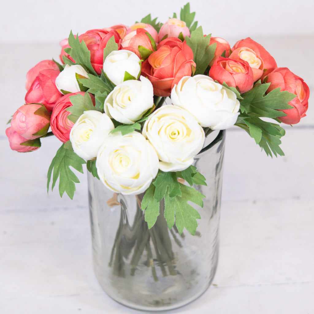 Real Touch White Ranunculus Bundle