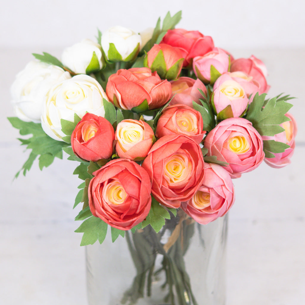 Real Touch Salmon Ranunculus Bundle