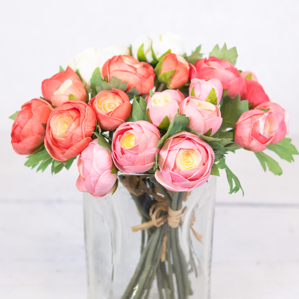 Real Touch Light Pink Ranunculus Bundle