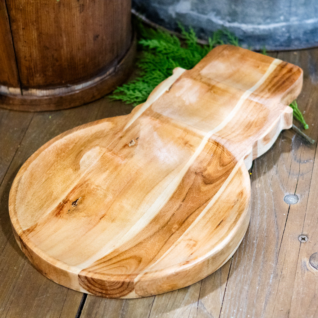 Snowman Wood Divided Tray
