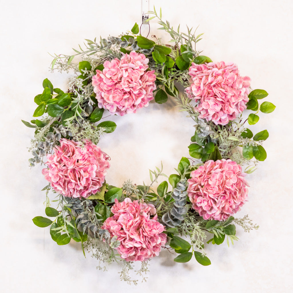 Pink Hydrangea Wreath