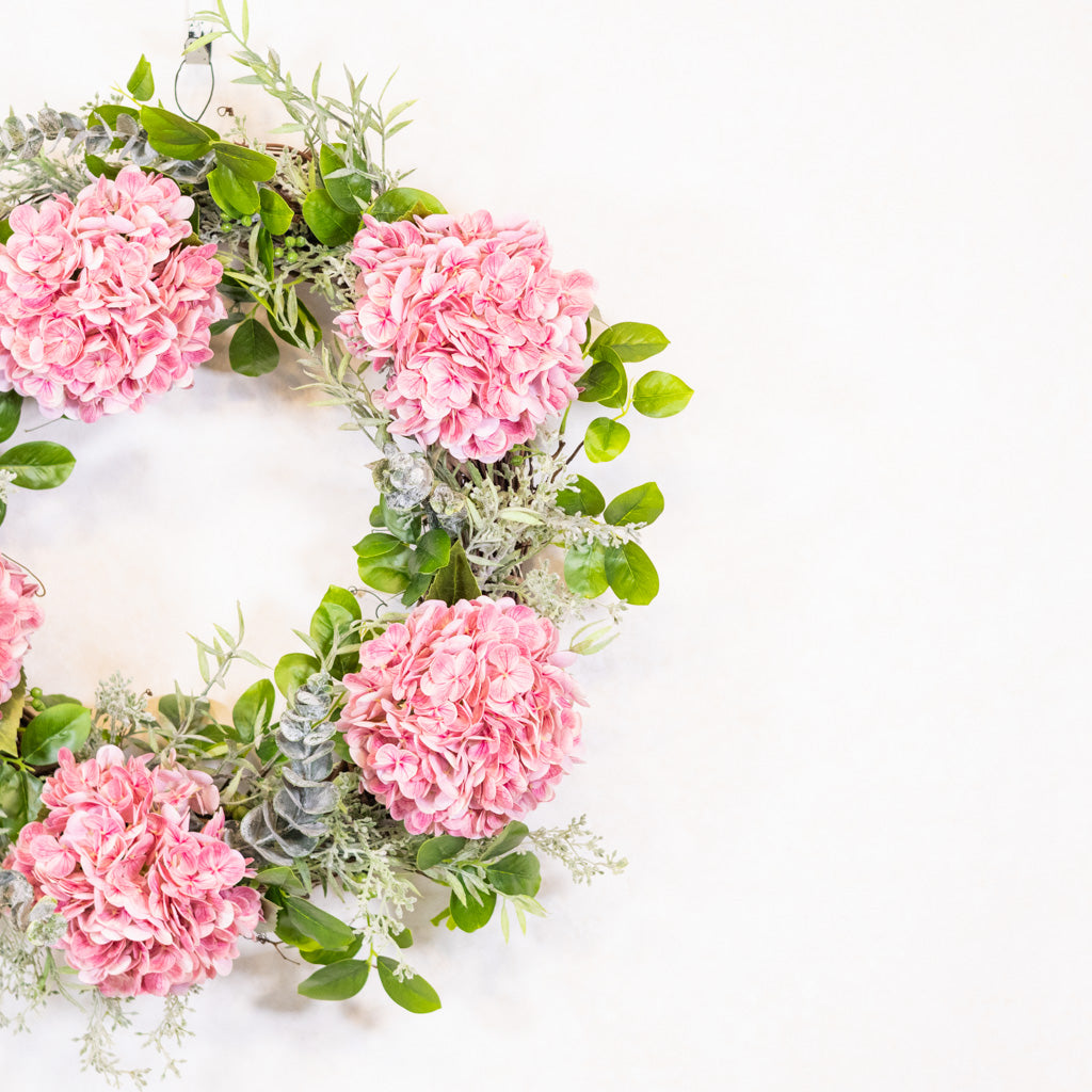 Pink Hydrangea Wreath