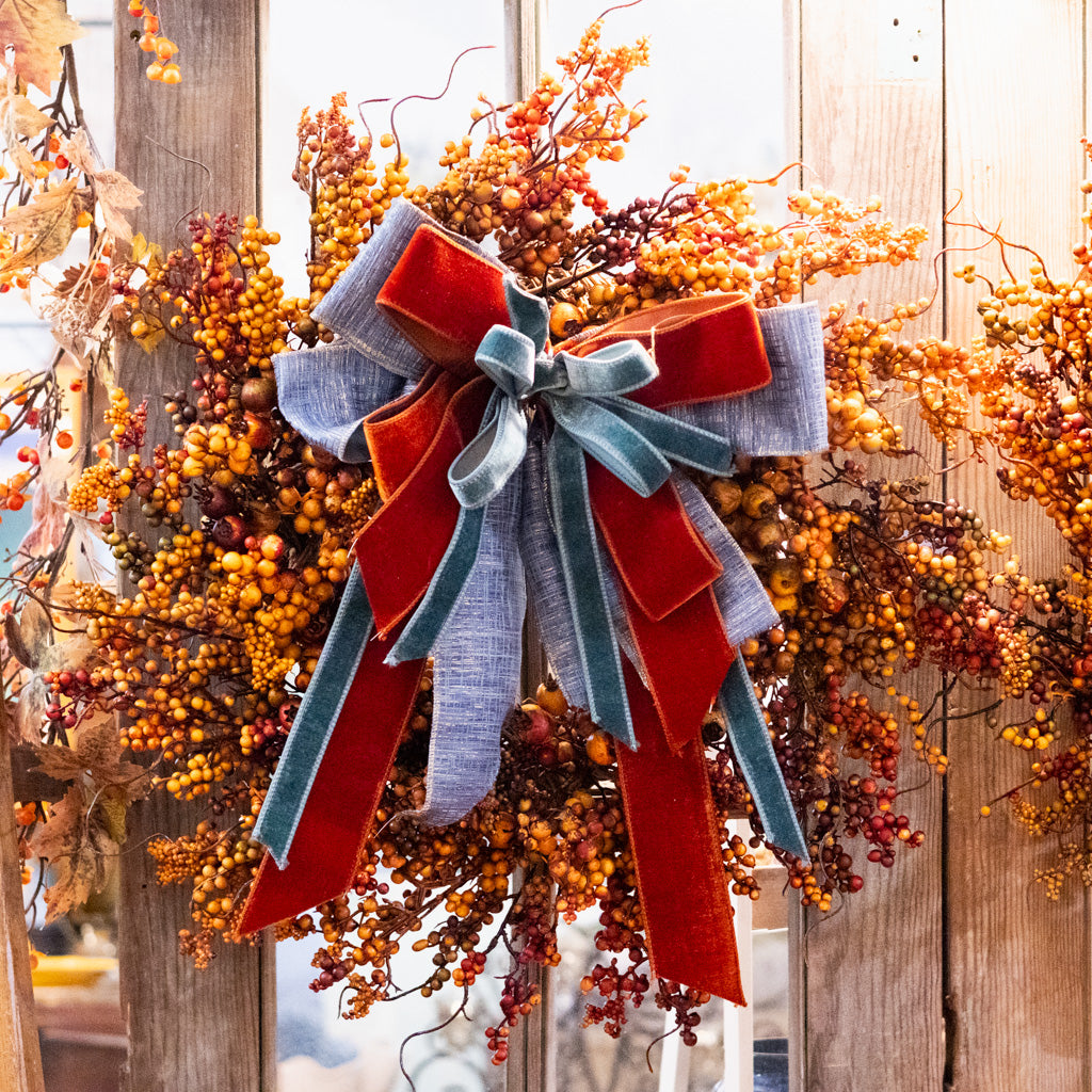 Denim and Rust Bow