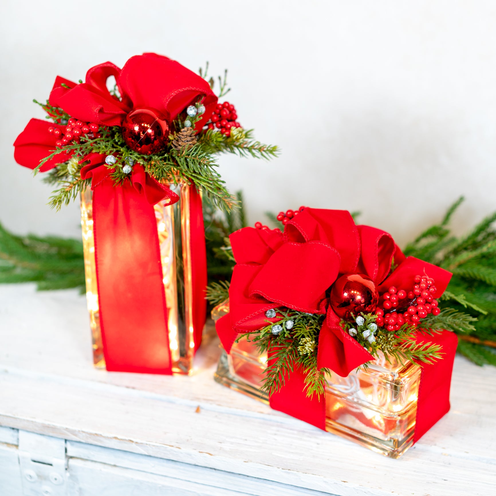 Elegant Red Holiday Vertical Light Block