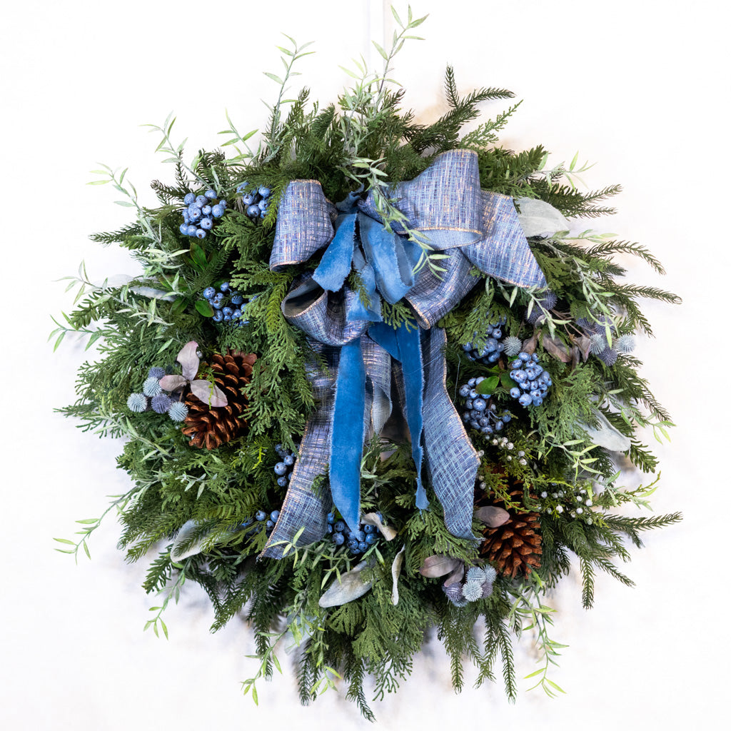 Blue Christmas Wreath