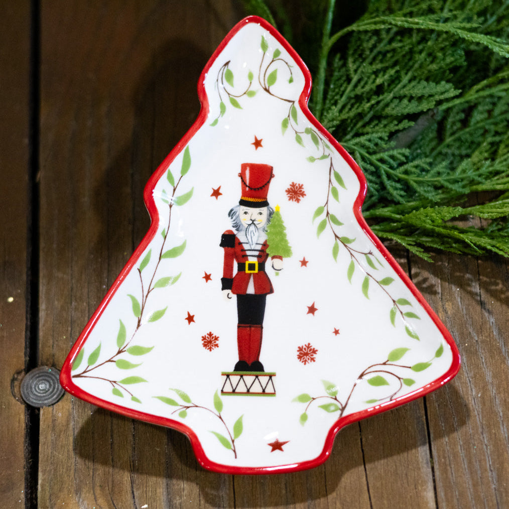 Ceramic Tidbit Dish with The Nutcracker Motif