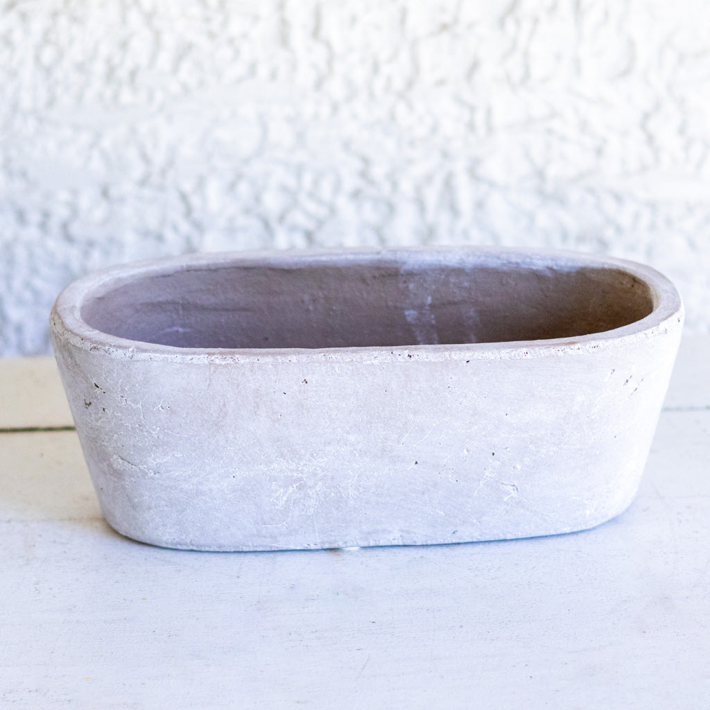 Stonewashed Deep Oval Container