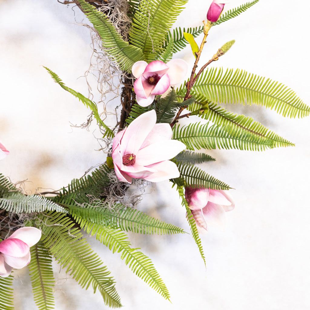 Magenta Magnolia Wreath