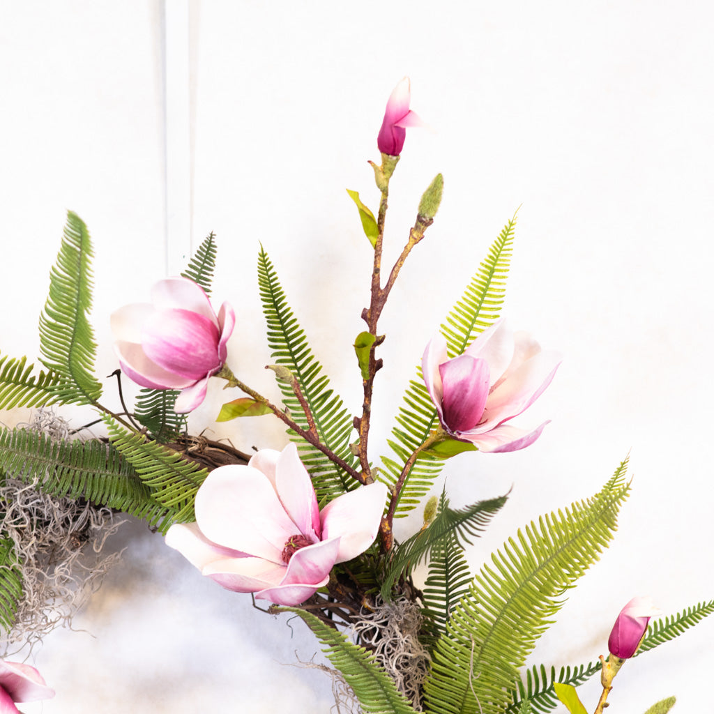 Magenta Magnolia Wreath