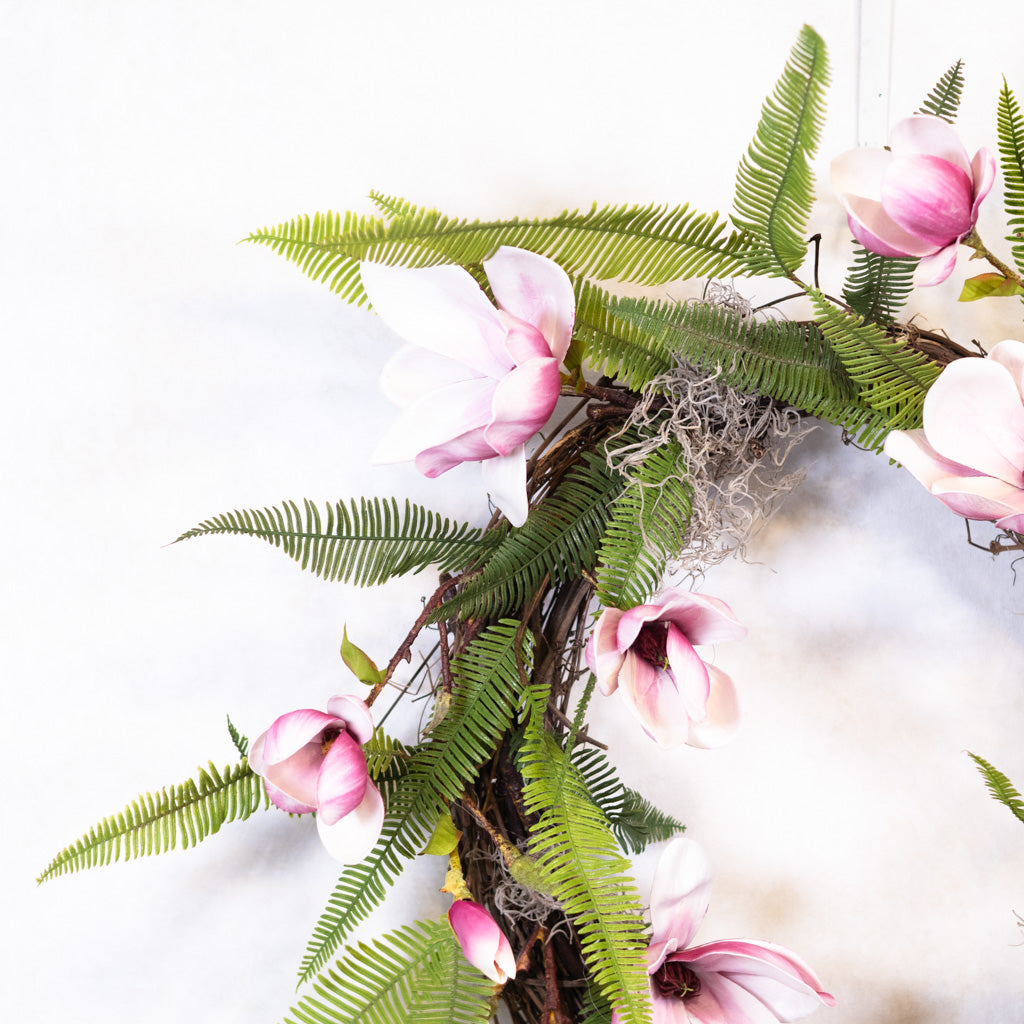 Magenta Magnolia Wreath