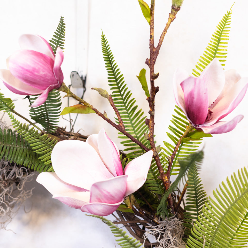 Magenta Magnolia Wreath