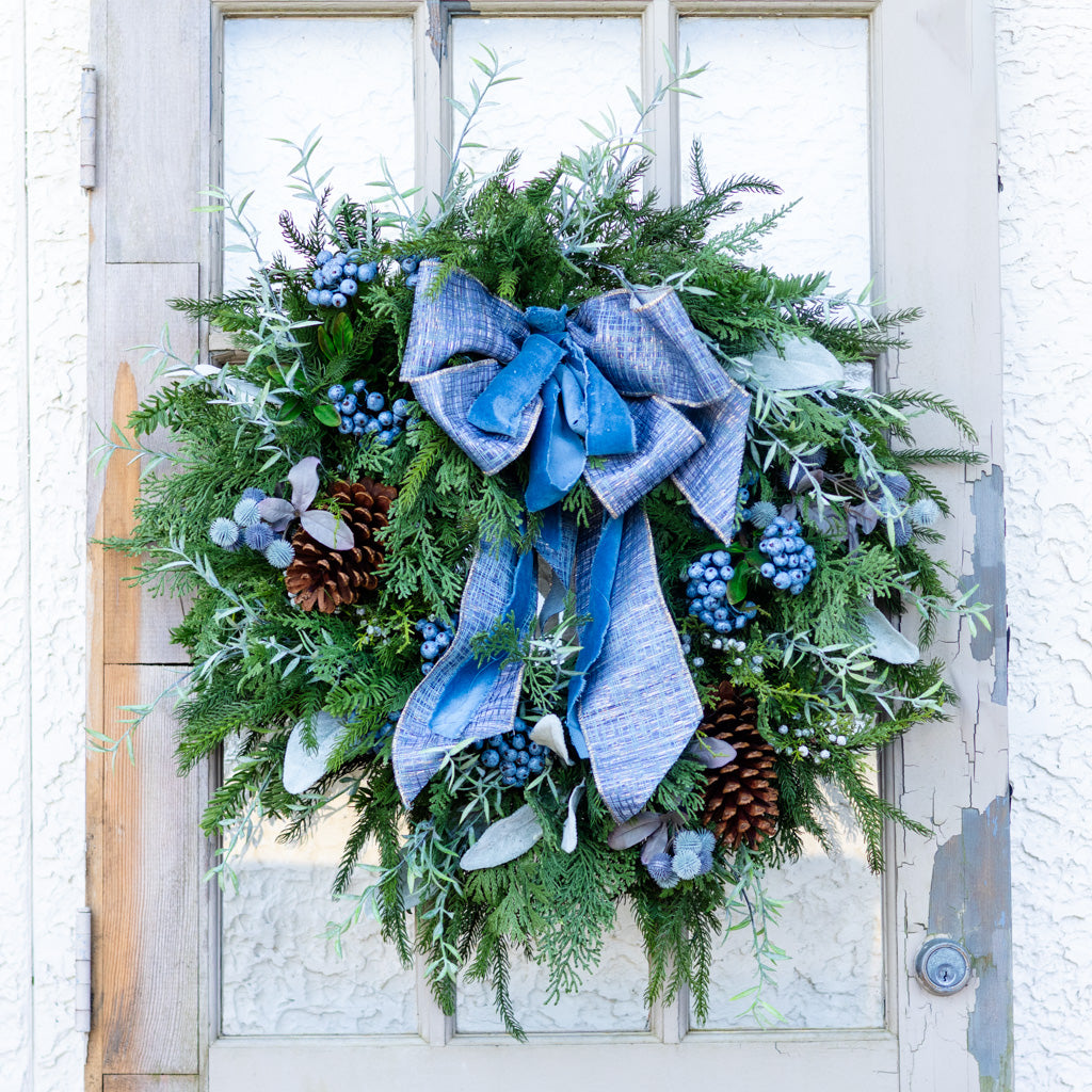 Blue Christmas Wreath