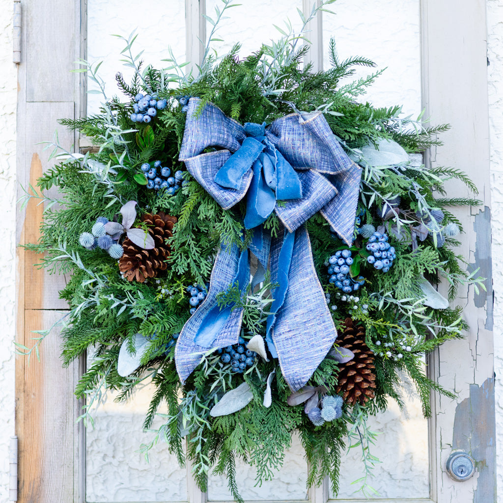 Blue Christmas Wreath