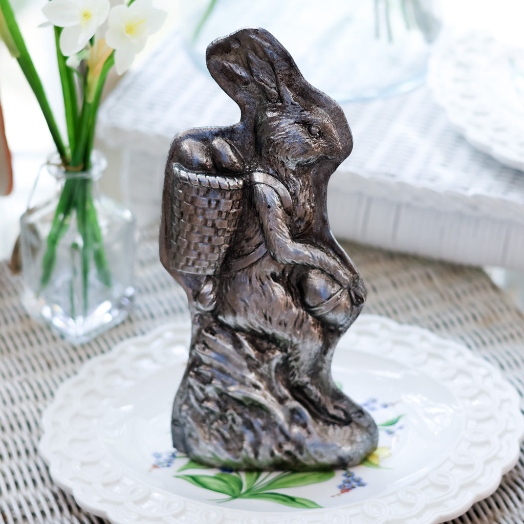Antiqued Decorative Resin Easter Rabbit Candy Mold Standing