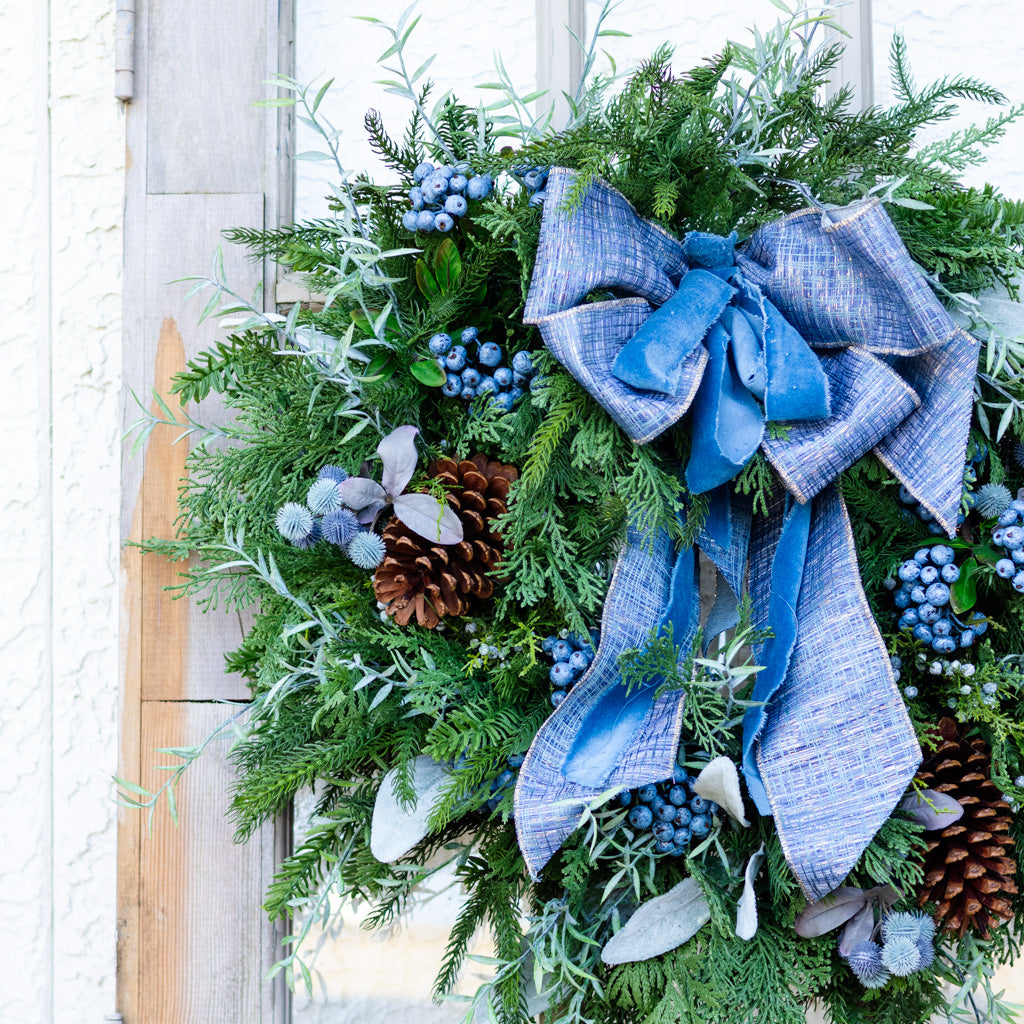 Blue Christmas Wreath