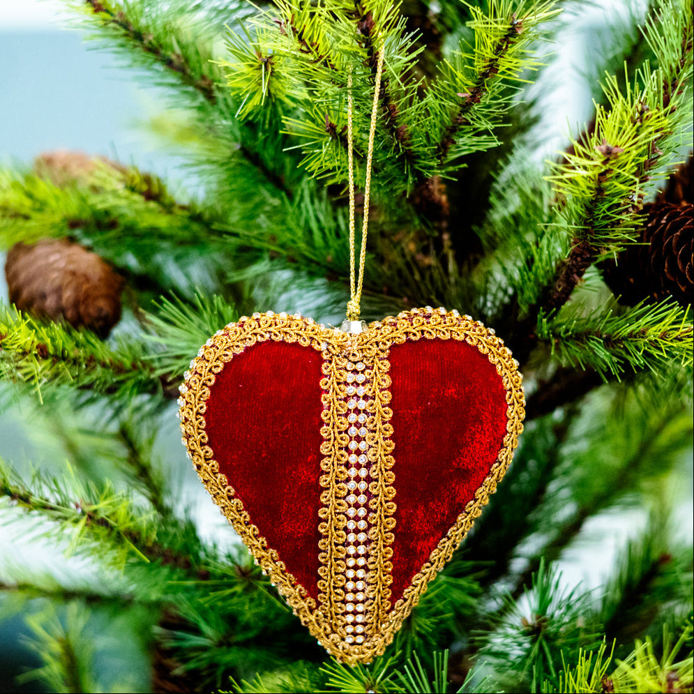 Red Velvet Heart Ornament
