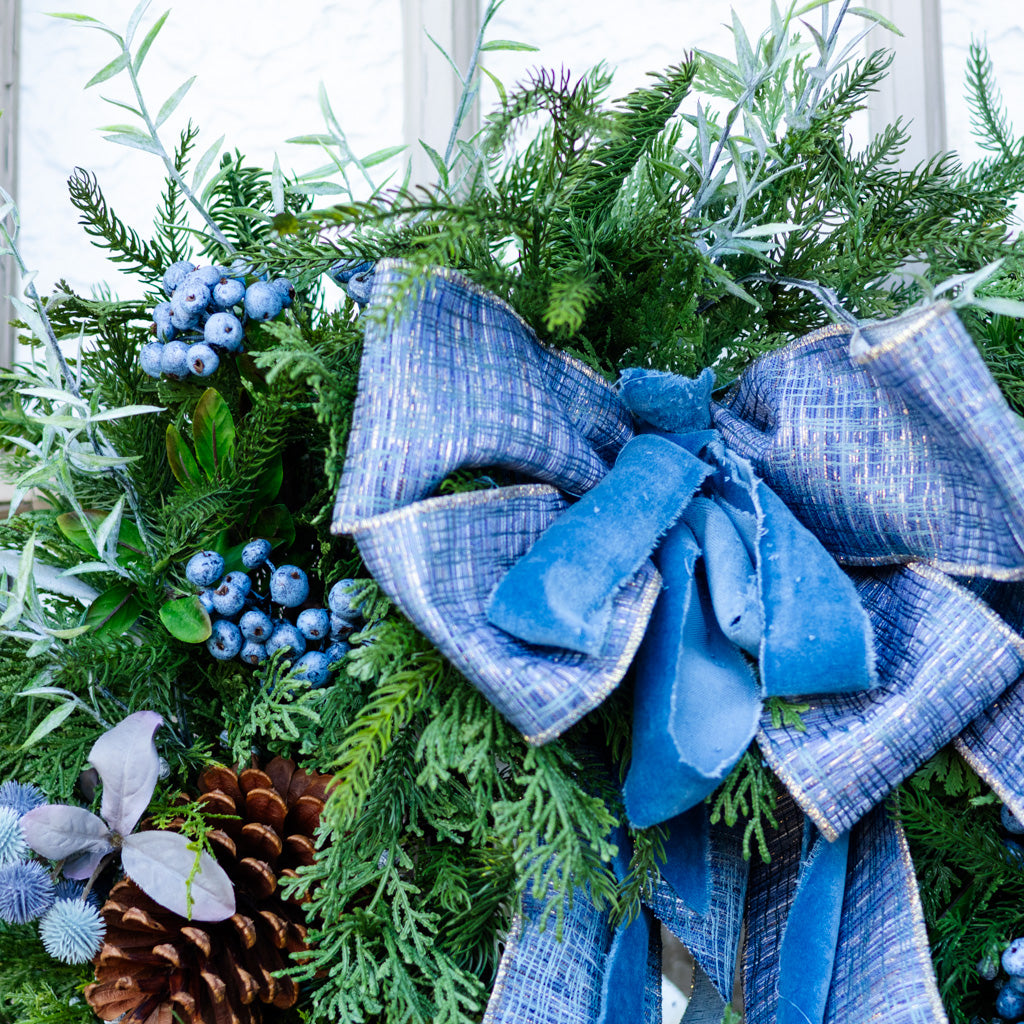 Blue Christmas Wreath