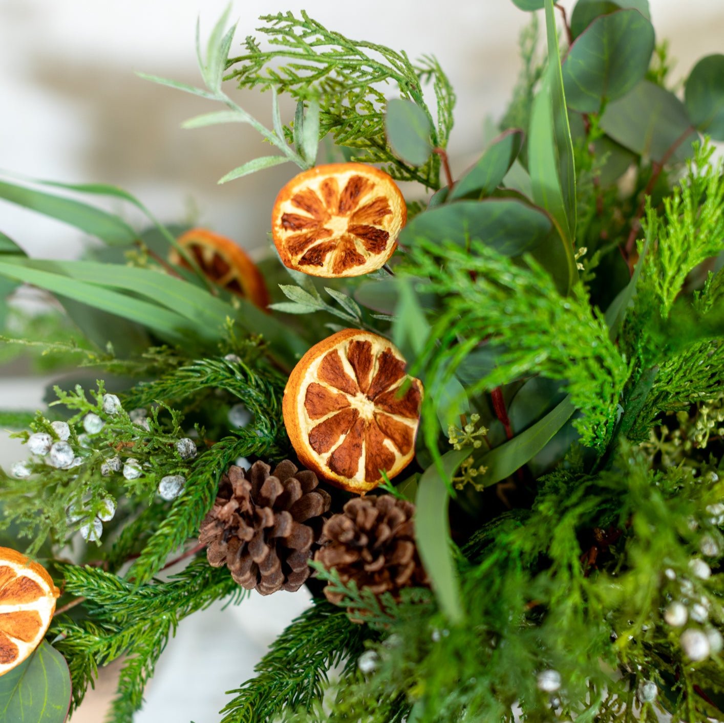 Orange Grove Evergreen Centerpiece