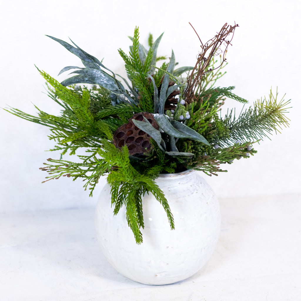 Faux Real Evergreen Holiday Petite Bouquet