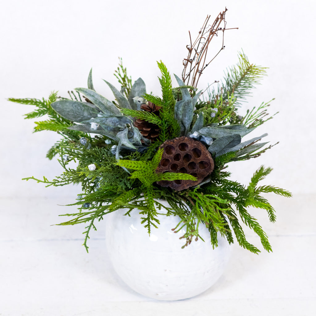 Faux Real Evergreen Holiday Petite Bouquet