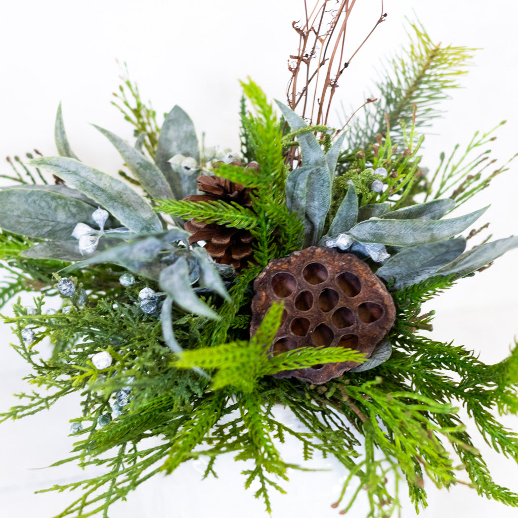 Faux Real Evergreen Holiday Petite Bouquet