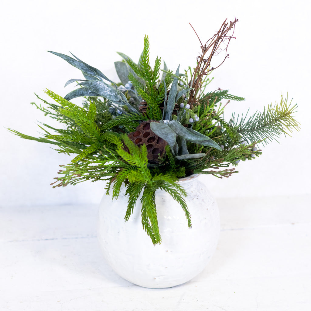 Faux Real Evergreen Holiday Petite Bouquet