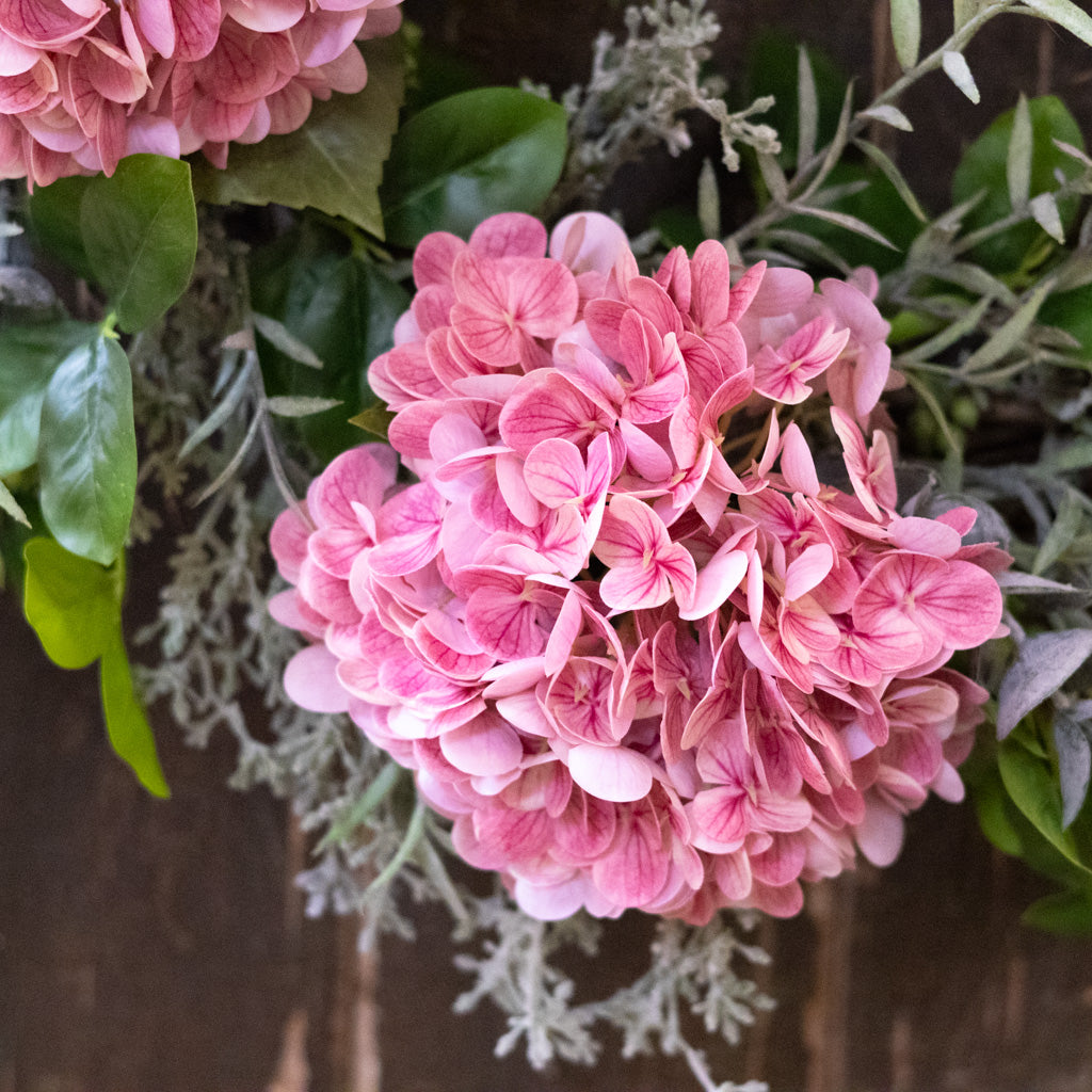 Pink Hydrangea Wreath