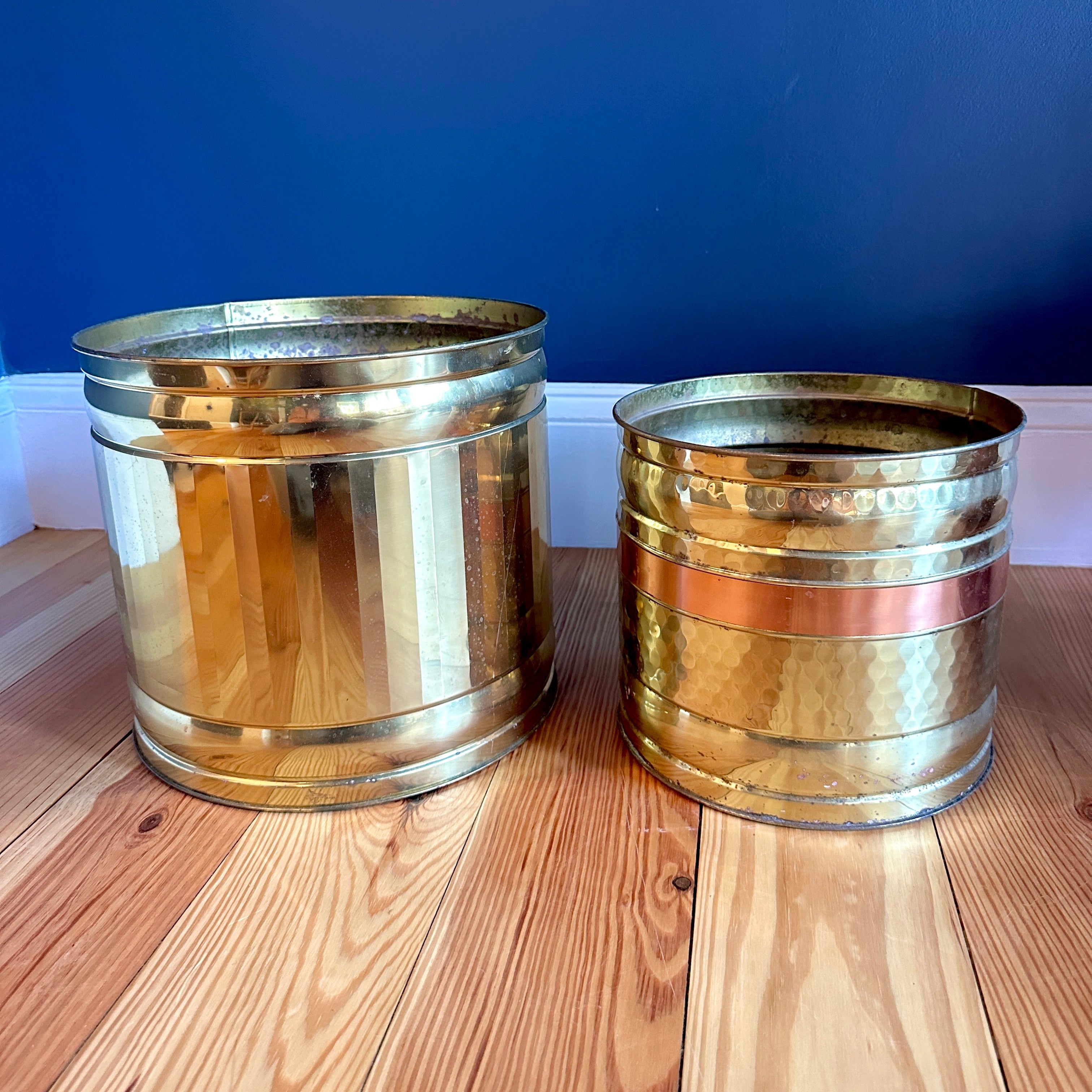 MCM Pair of Copper Pots/Planters