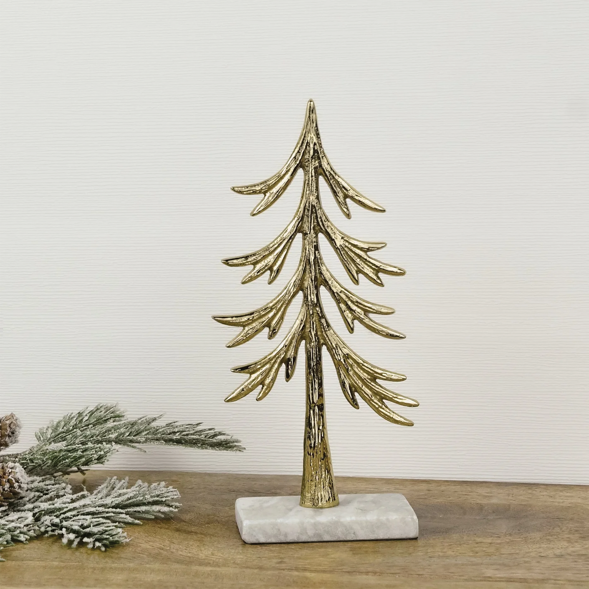 Tree Gold Aluminum on Marble Base Tall