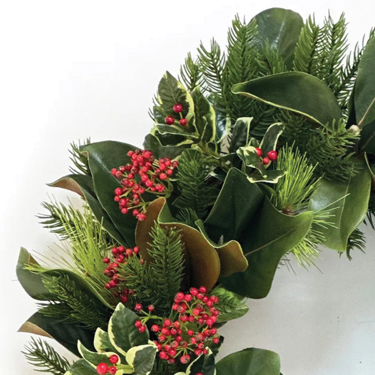 Magnolia and Holly Wreath