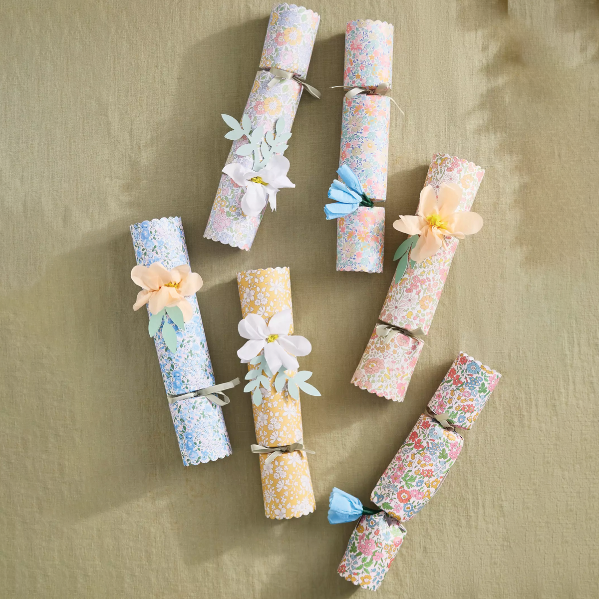 Box of Six Paper Flower Crackers