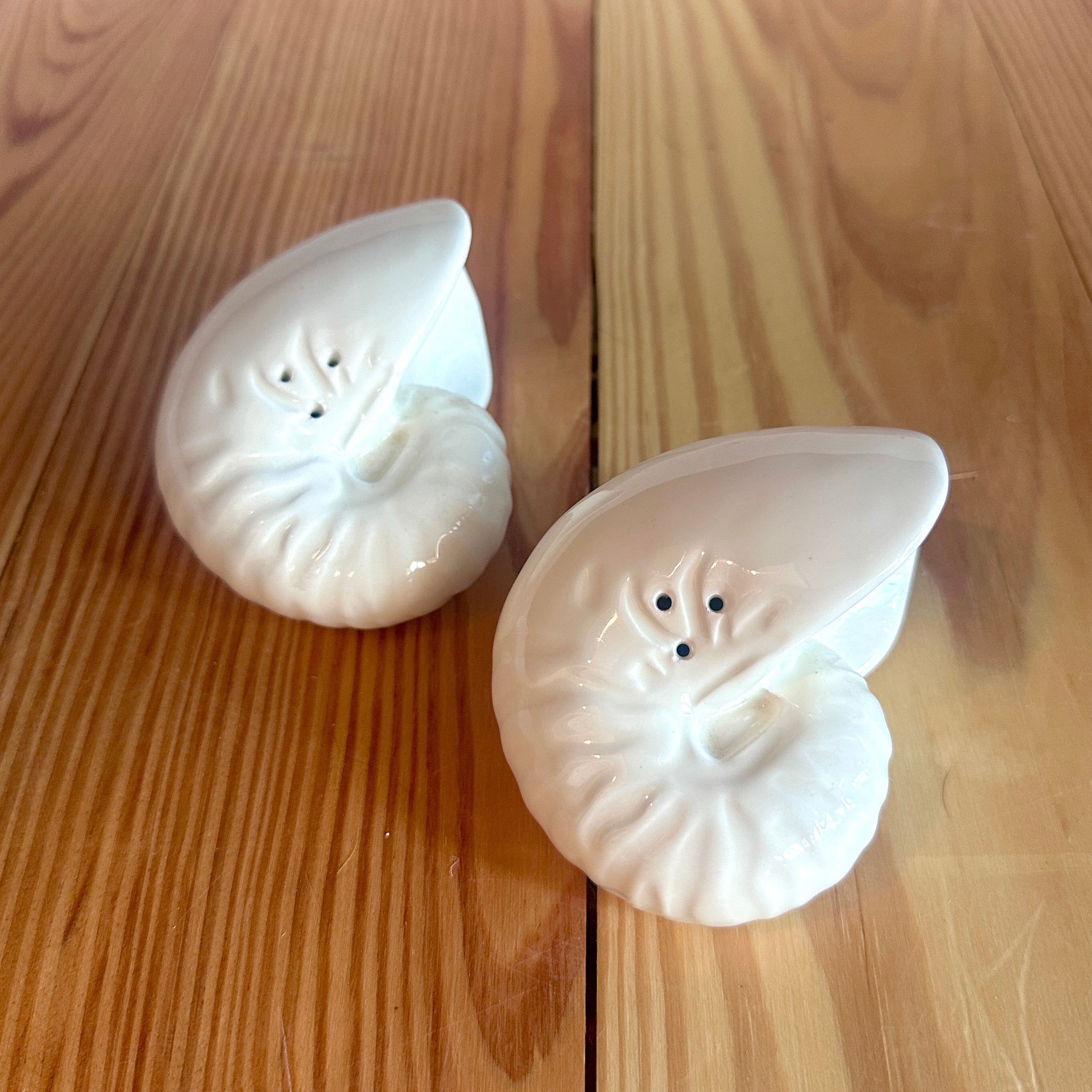 Vintage Shell Salt and Pepper Shakers