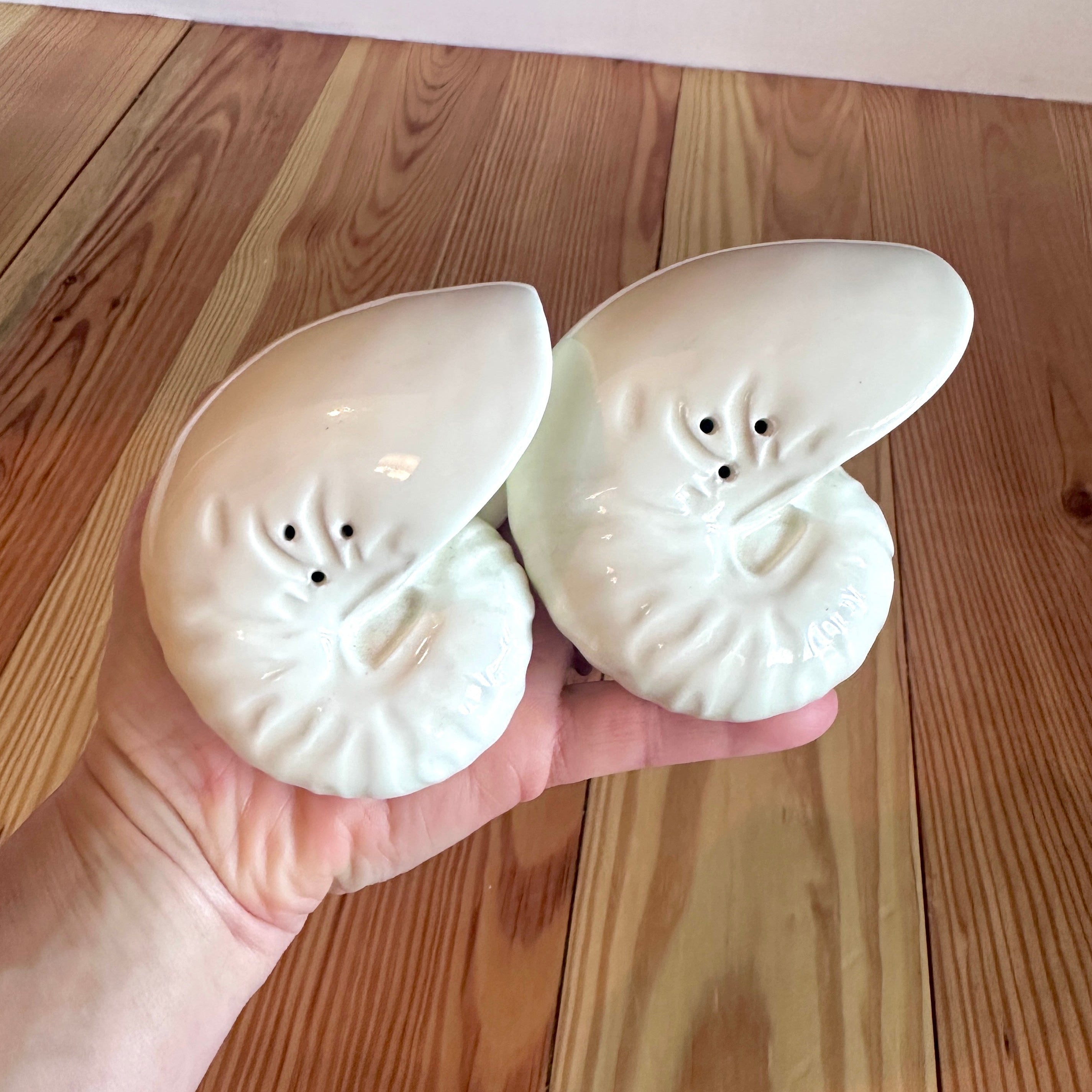 Vintage Shell Salt and Pepper Shakers