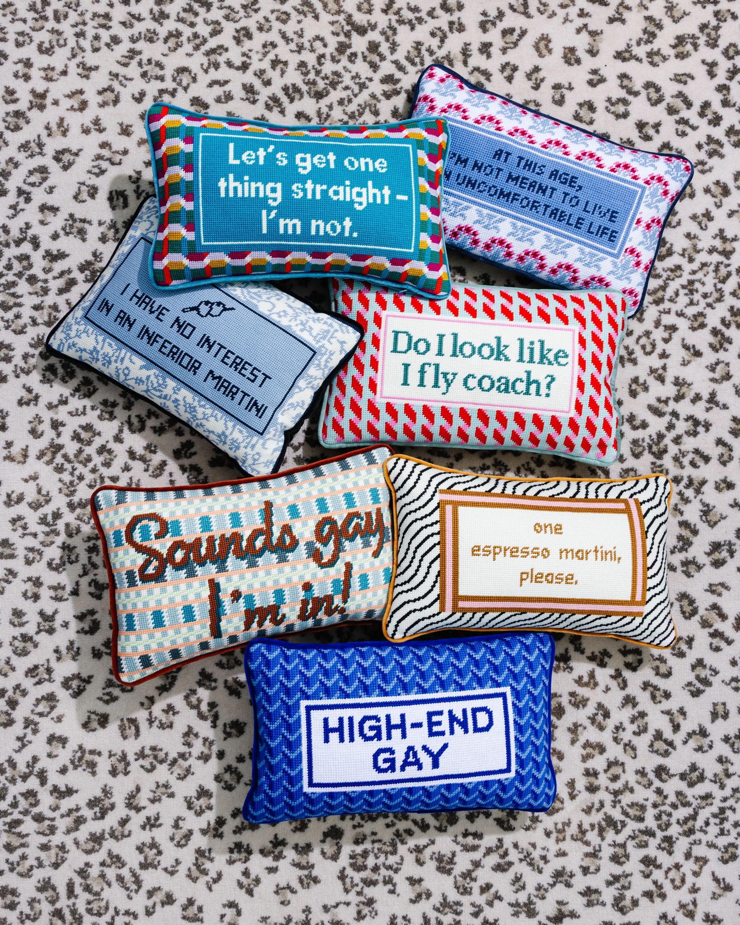"I'm Not Meant to Be Uncomfortable" Needlepoint Pillow
