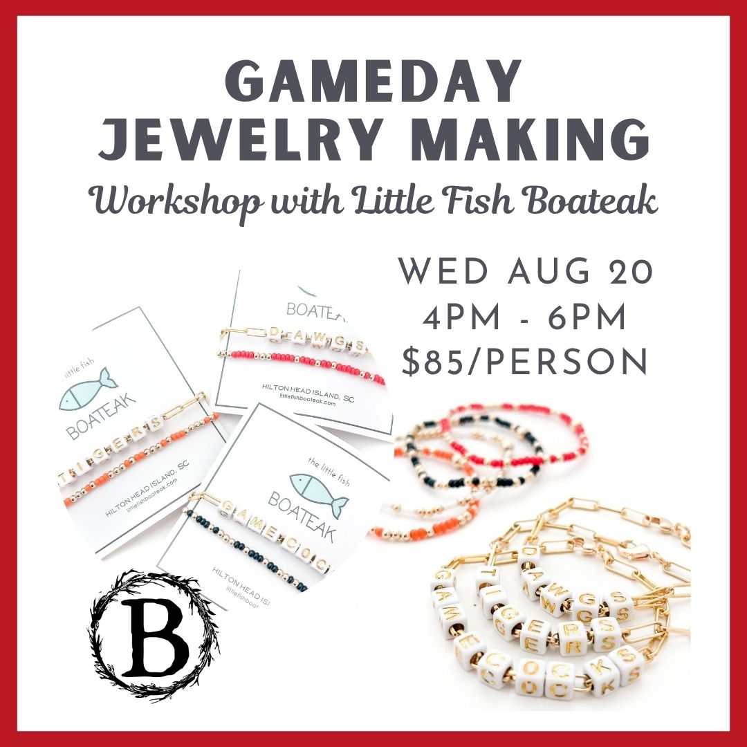 08.20.2025 @ 4PM - 6PM | Little Fish Boateak Gameday Jewelry Making Workshop