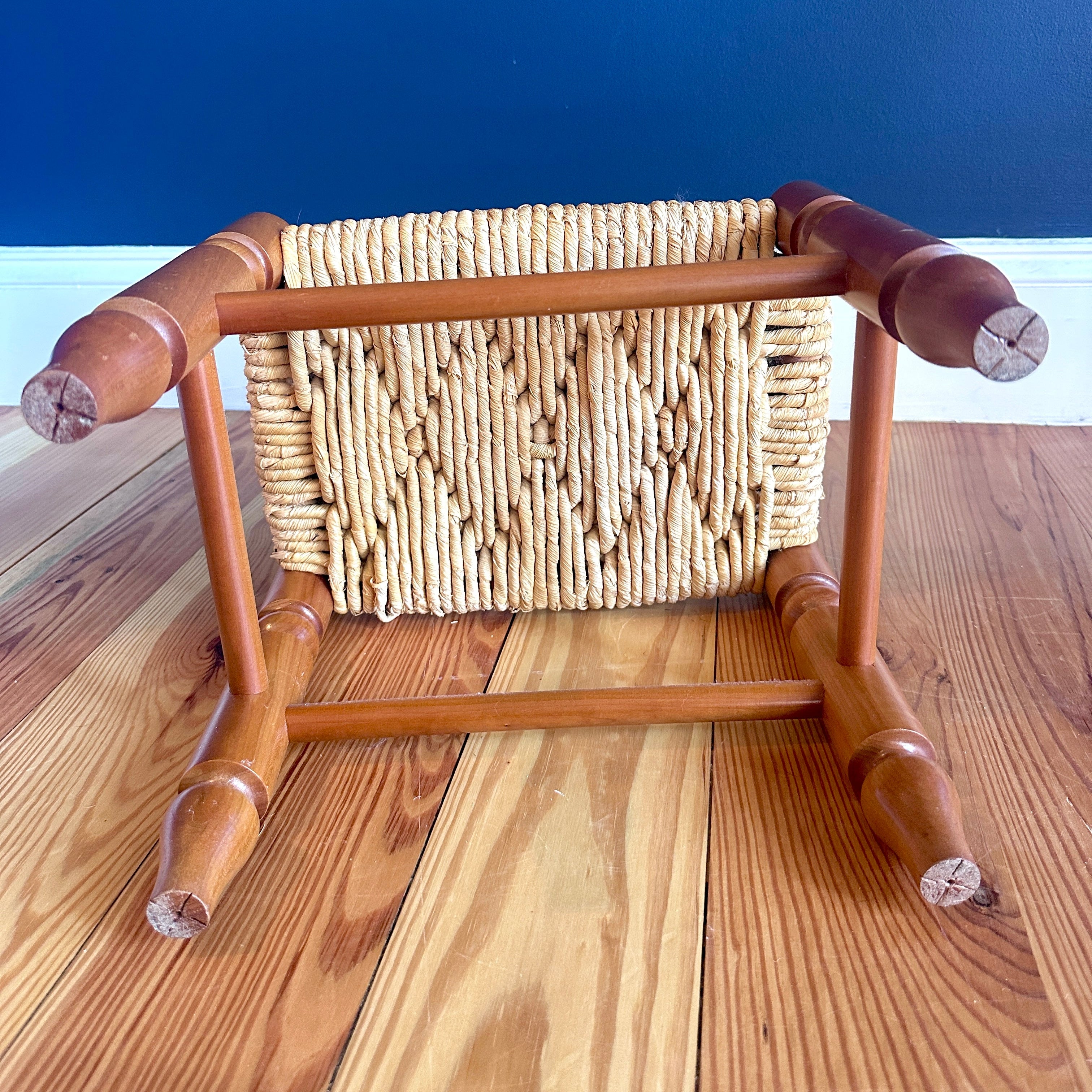 Vintage Thatch Stool/Plant Stand